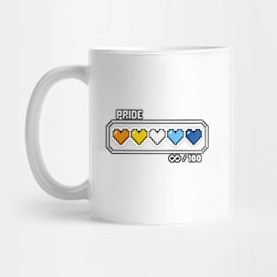 AroAce Pride Videogame Life Bar Hearts Mug